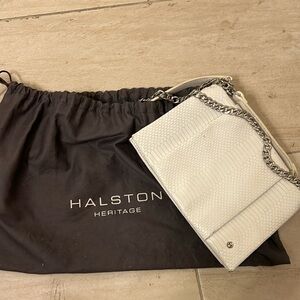 Halston Heritage white bag